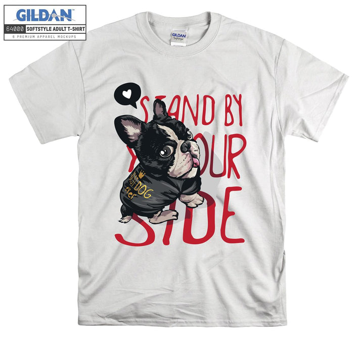 Standy By Your Side Dog Figure T-shirt