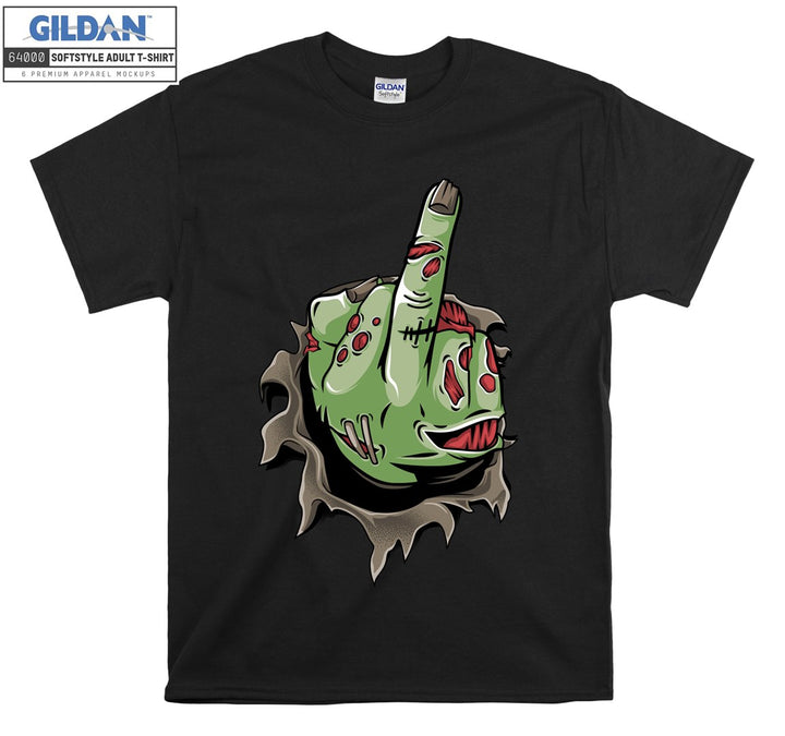 Funny Hand Gesture cartoon figure T-shirt