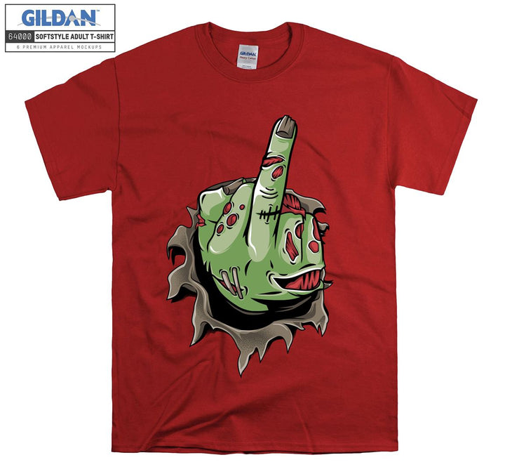 Funny Hand Gesture cartoon figure T-shirt