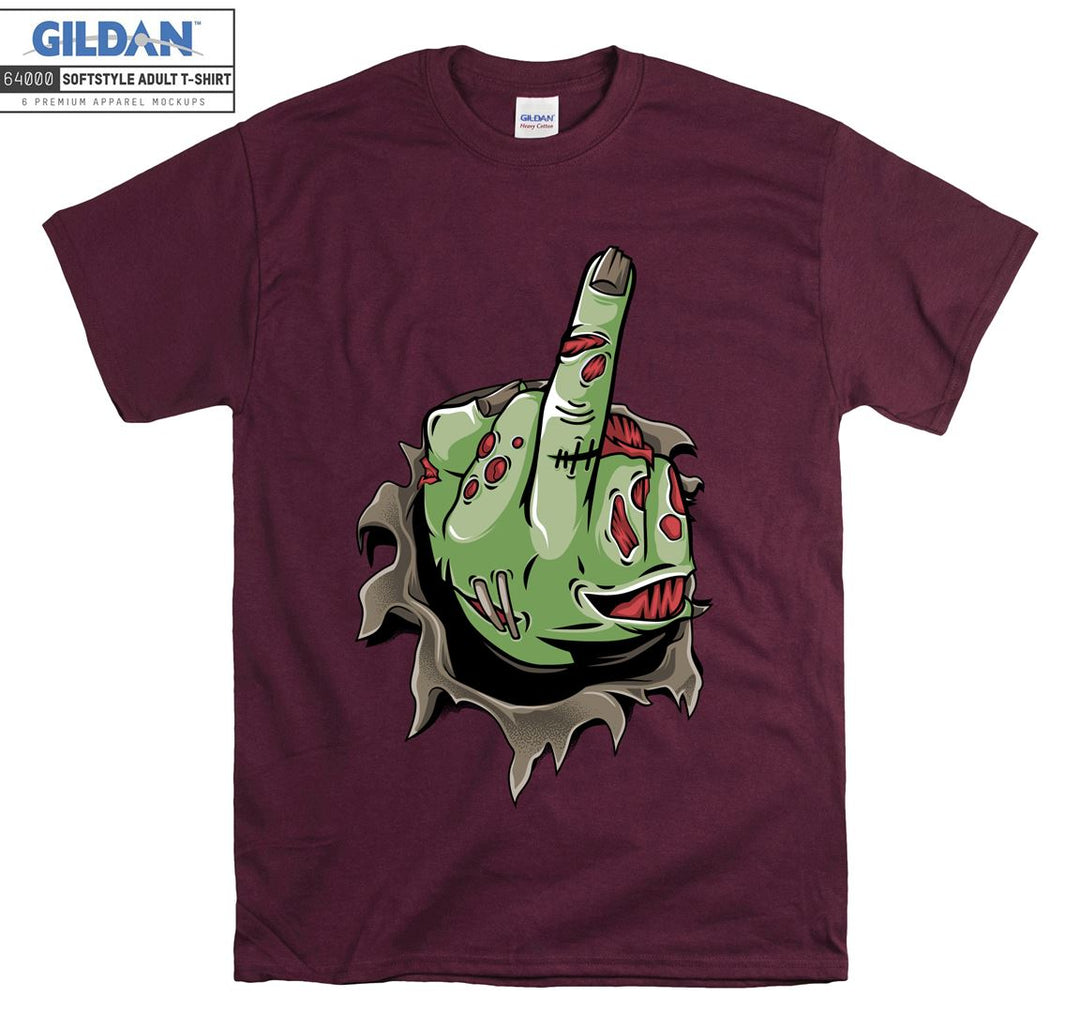 Funny Hand Gesture cartoon figure T-shirt