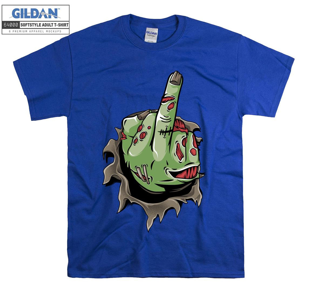 Funny Hand Gesture cartoon figure T-shirt