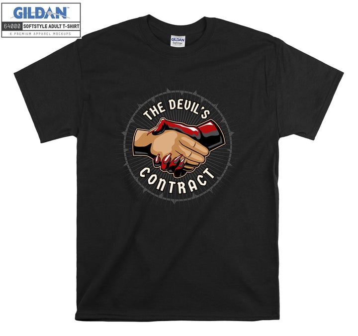 The devil's contract funny figure T-shirt