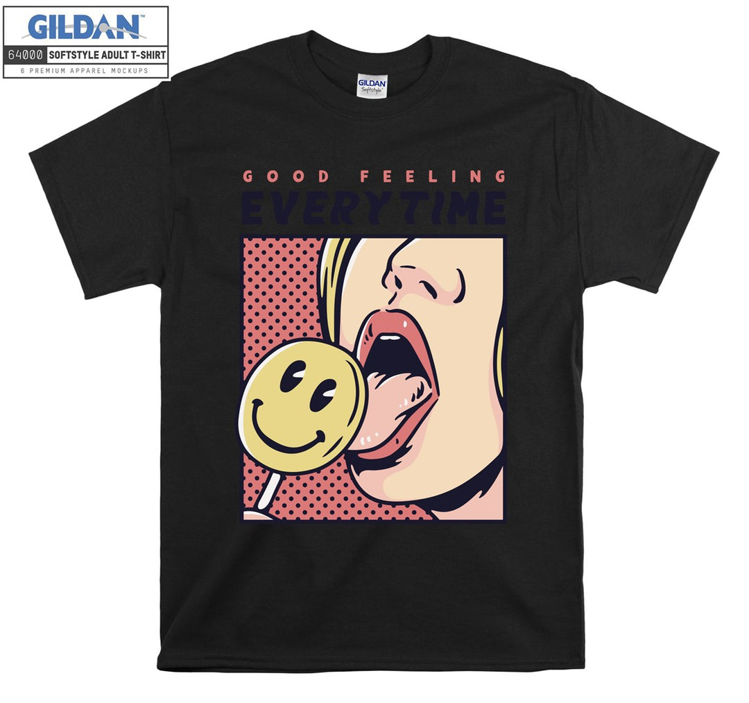 Anime Sexy Girl Good Feeling Lollipop Everytime T-shirt