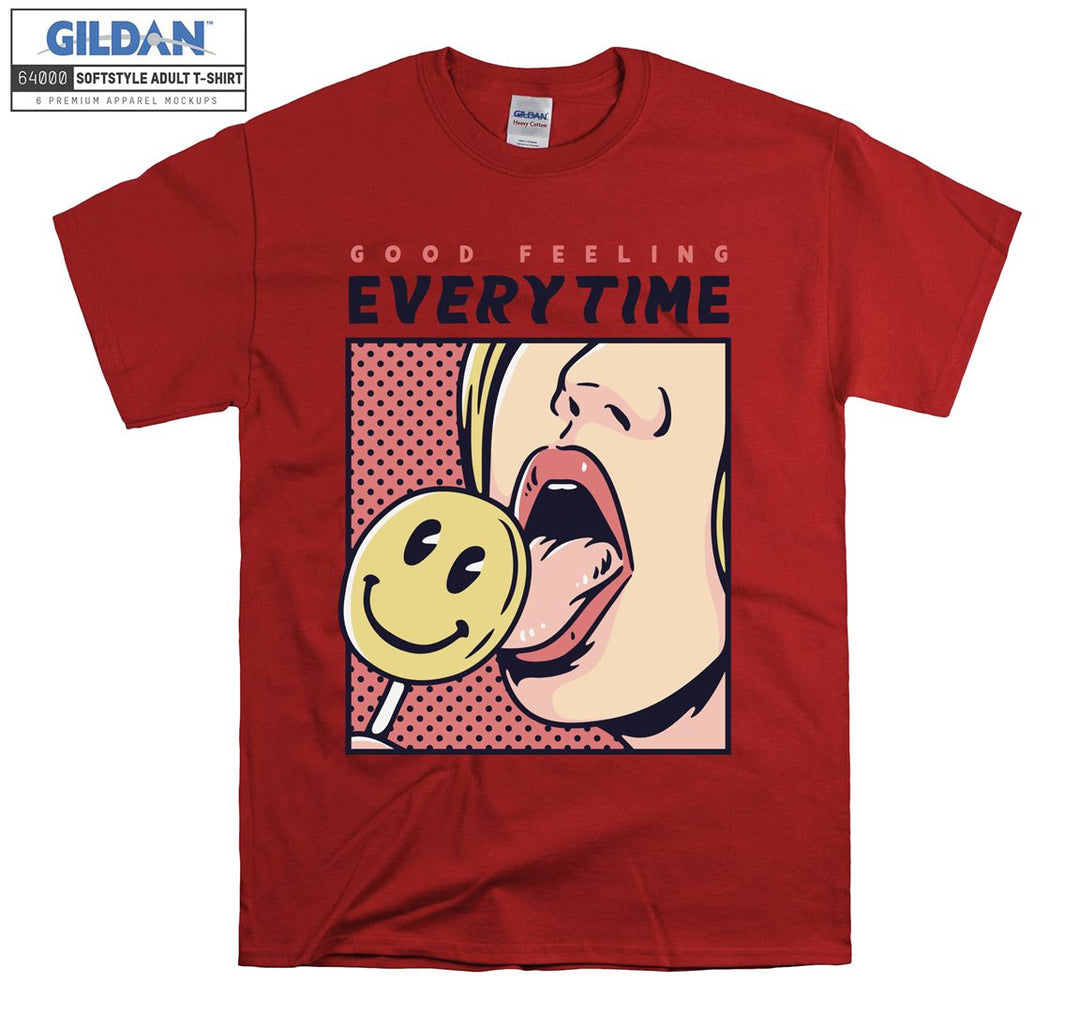 Anime Sexy Girl Good Feeling Lollipop Everytime T-shirt