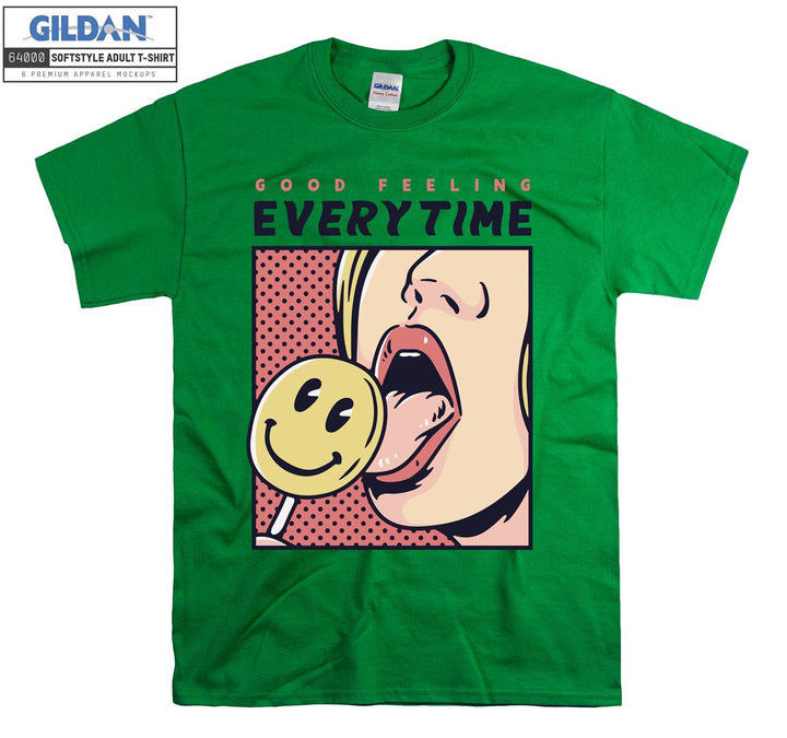 Anime Sexy Girl Good Feeling Lollipop Everytime T-shirt