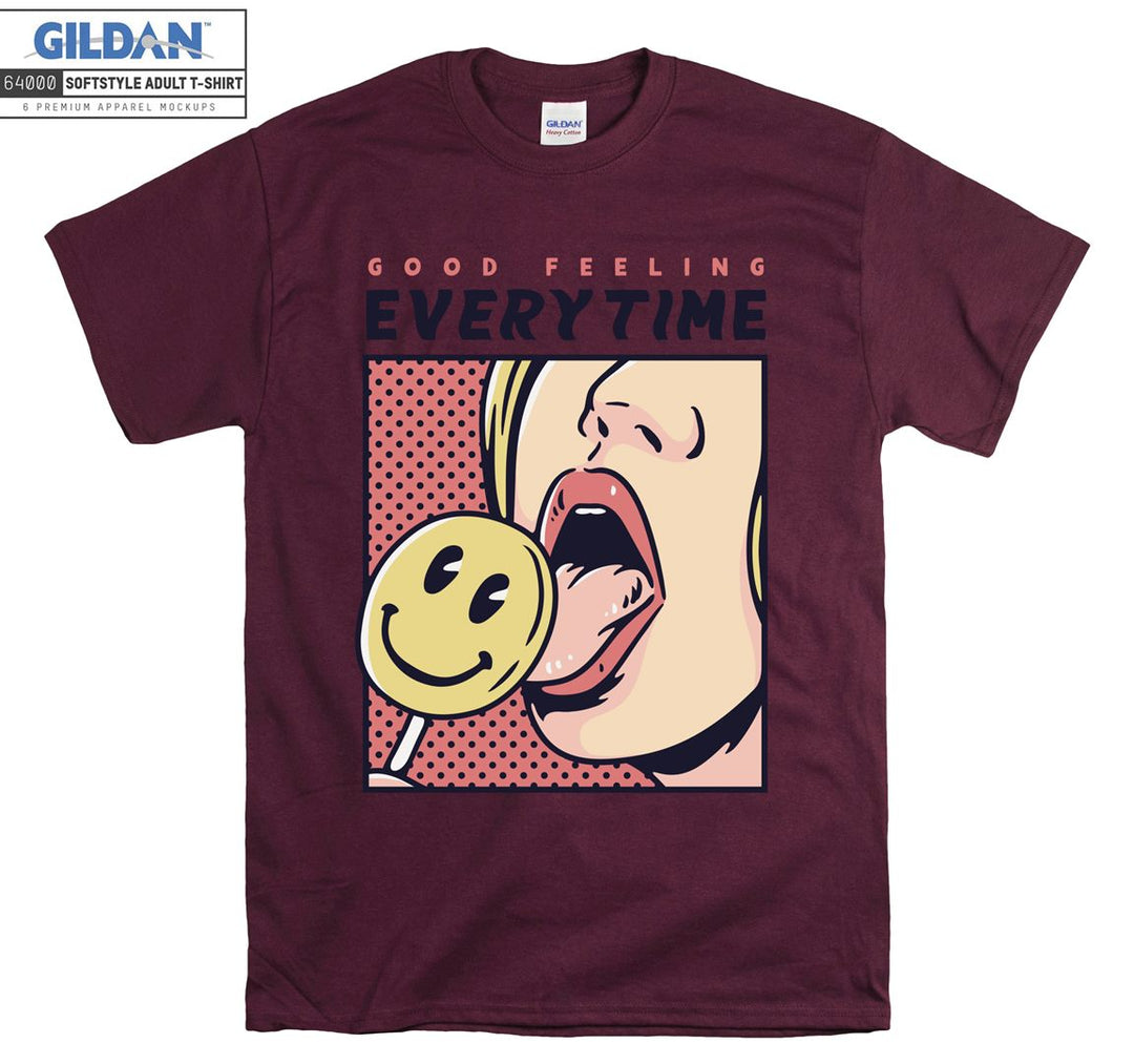 Anime Sexy Girl Good Feeling Lollipop Everytime T-shirt