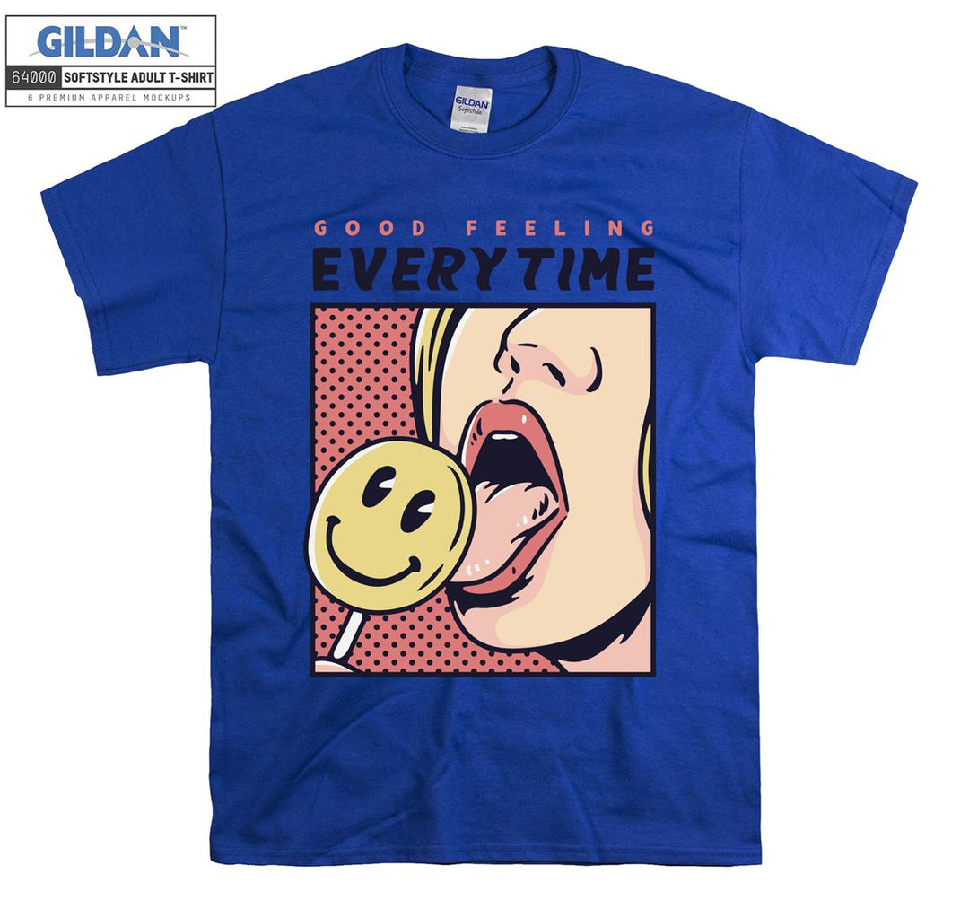 Anime Sexy Girl Good Feeling Lollipop Everytime T-shirt