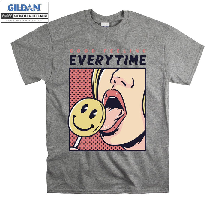 Anime Sexy Girl Good Feeling Lollipop Everytime T-shirt