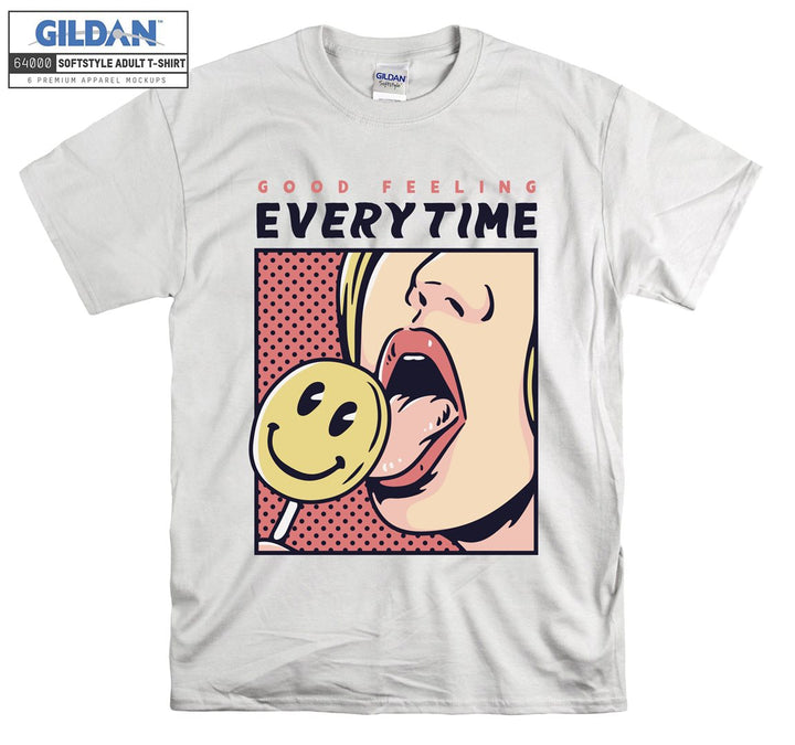 Anime Sexy Girl Good Feeling Lollipop Everytime T-shirt