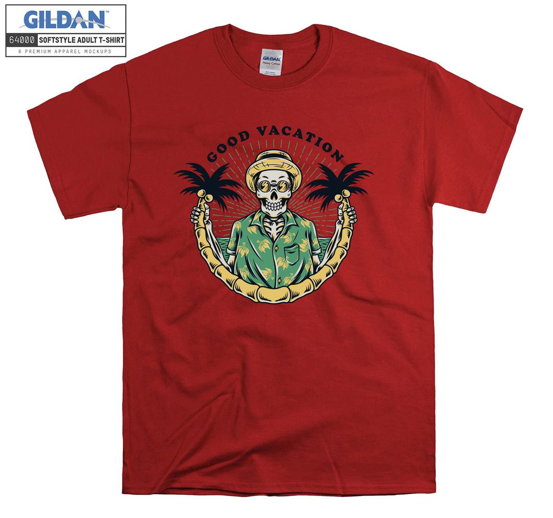 Good vacation skeleton on holiday figure T-shirt