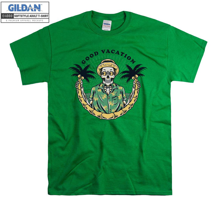 Good vacation skeleton on holiday figure T-shirt