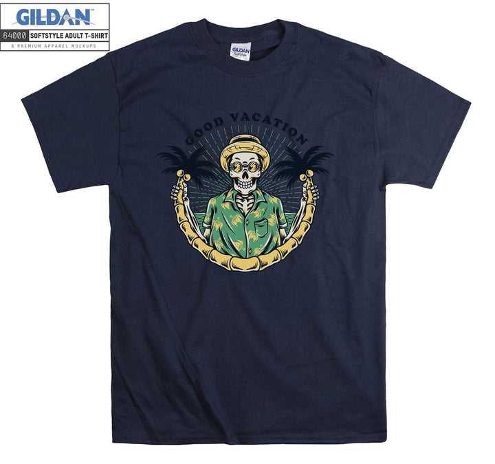 Good vacation skeleton on holiday figure T-shirt