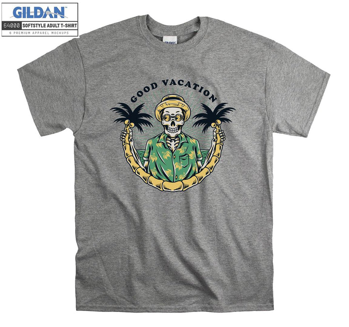 Good vacation skeleton on holiday figure T-shirt