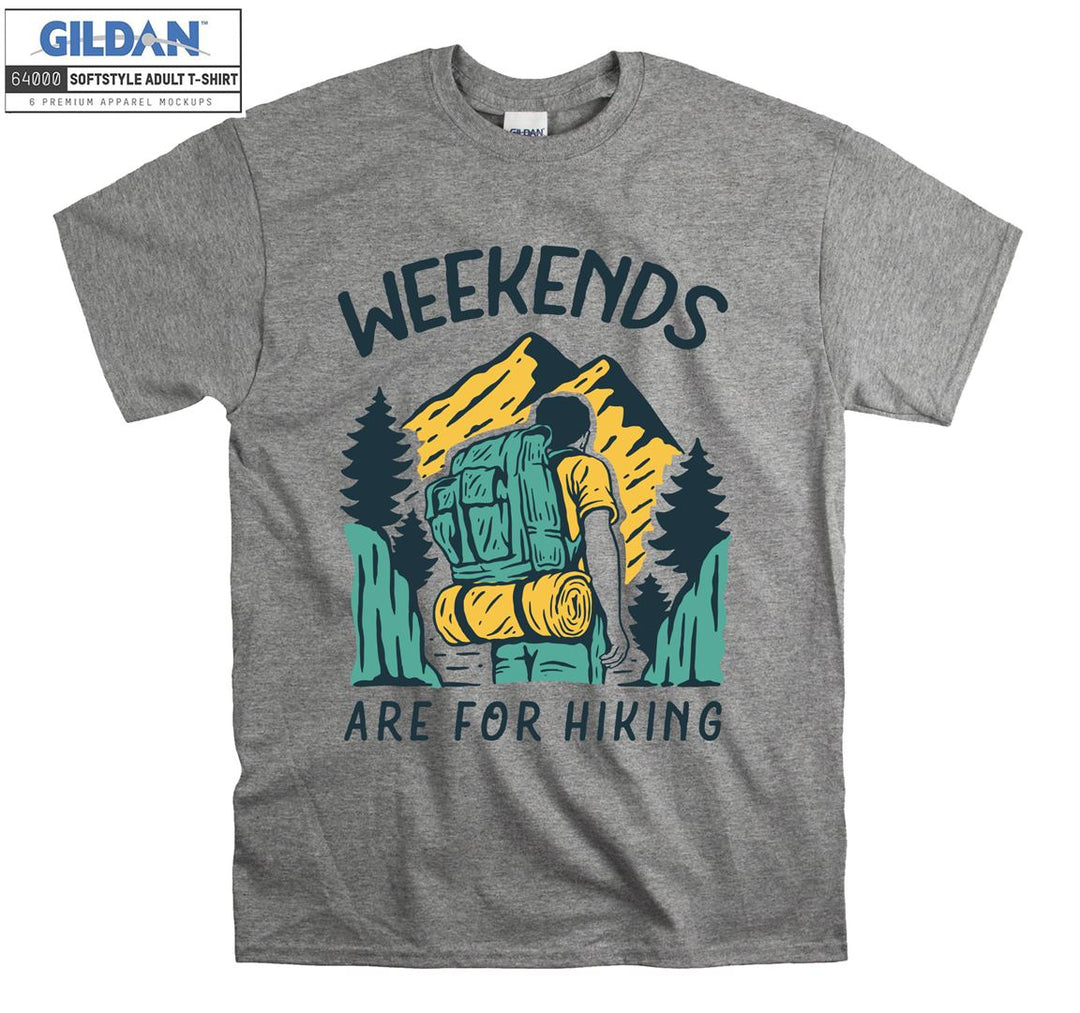 Weekends Are For Hiking Camping Man T-shirt