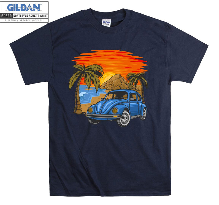 Famous Cute Beetle Car Figure Sunset T-shirt