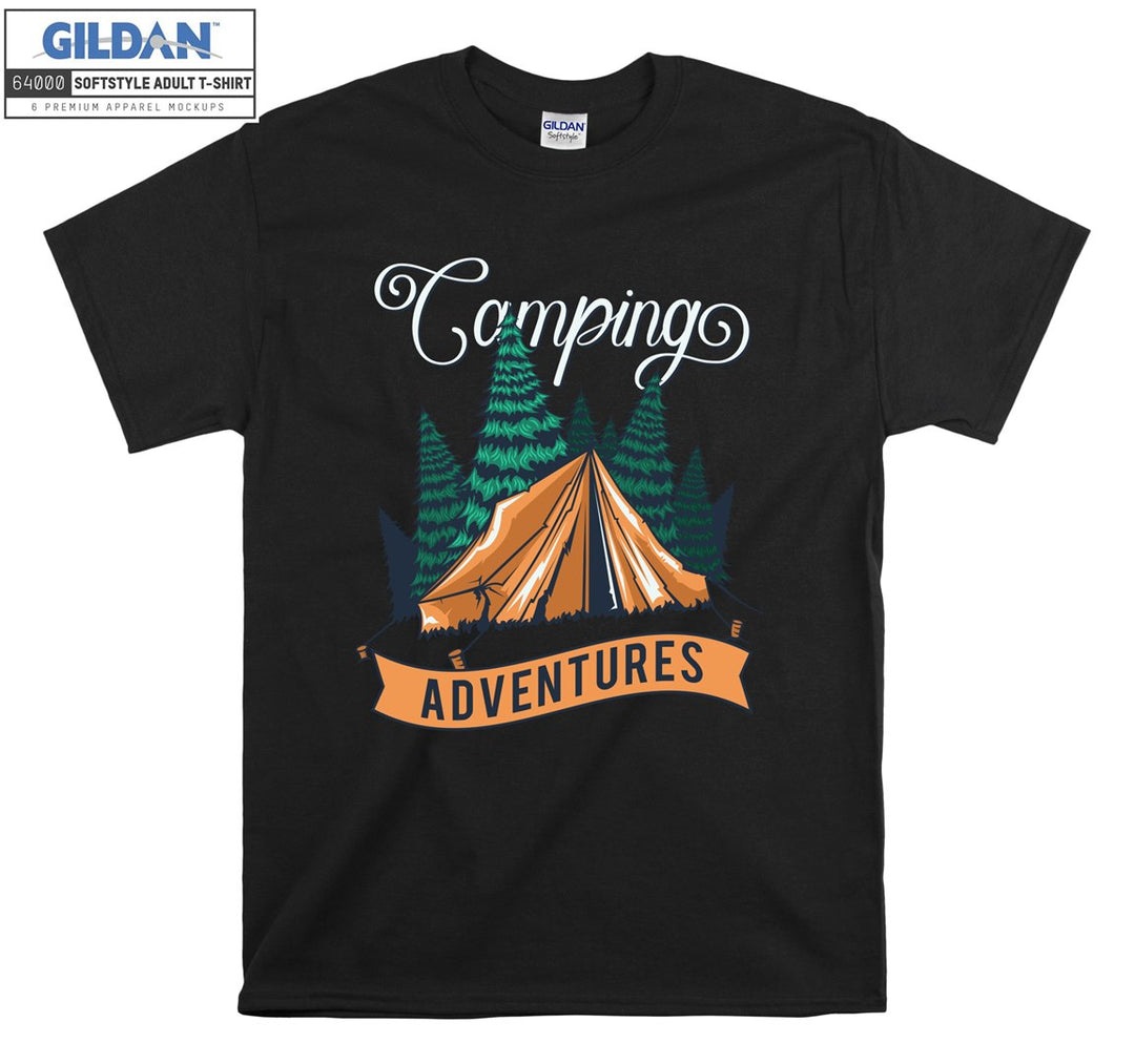 Camping Adventures Tent Figure T-shirt