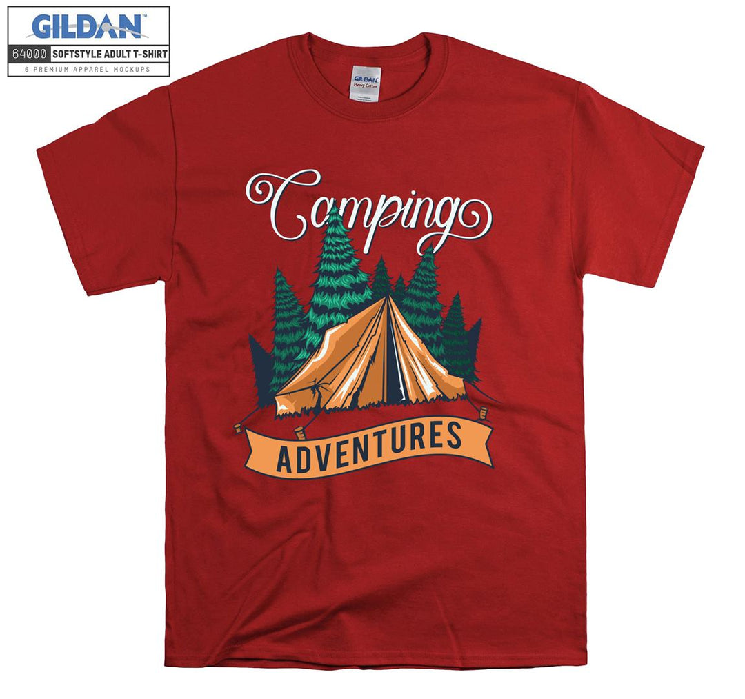 Camping Adventures Tent Figure T-shirt