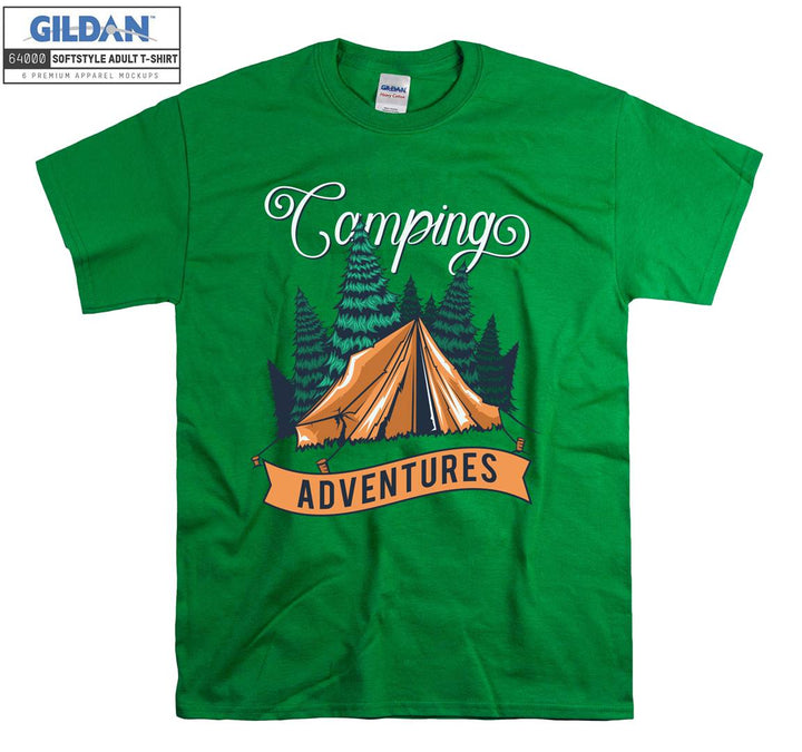 Camping Adventures Tent Figure T-shirt