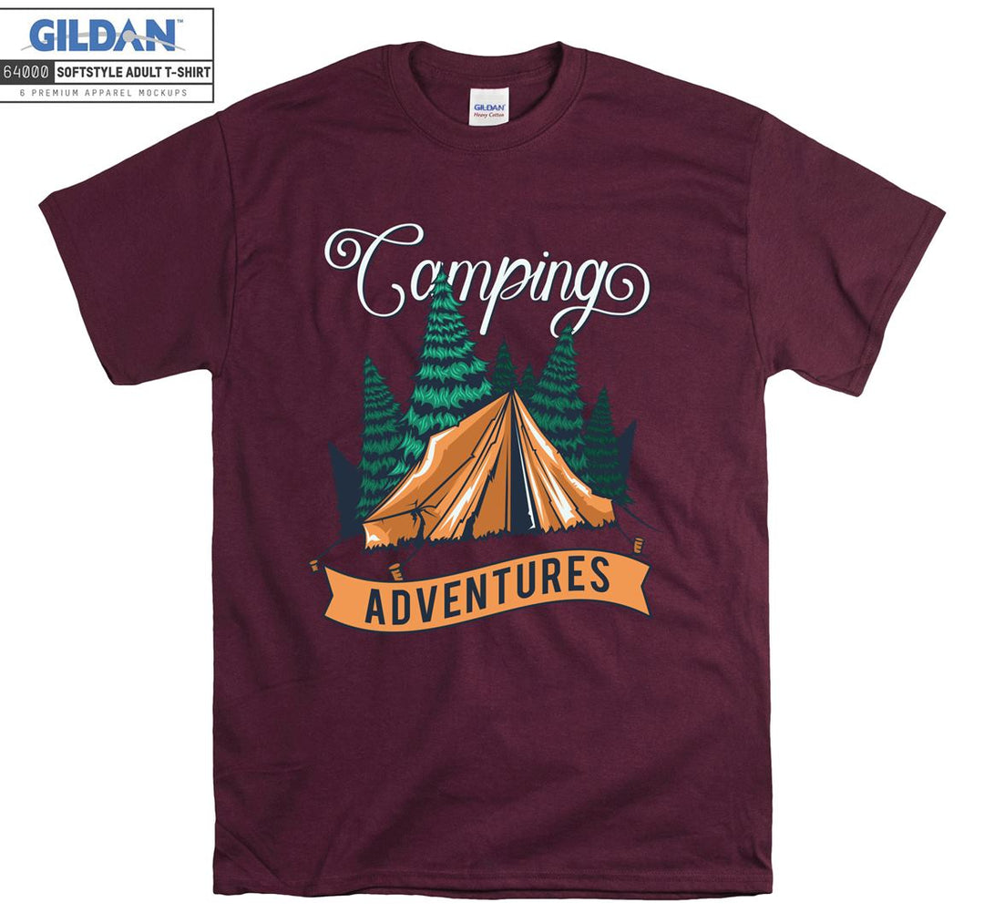 Camping Adventures Tent Figure T-shirt