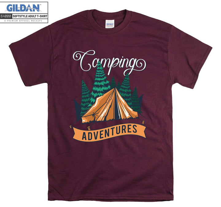 Camping Adventures Tent Figure T-shirt