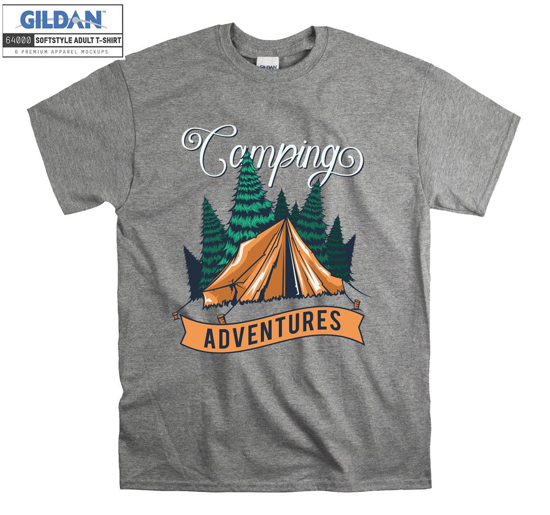 Camping Adventures Tent Figure T-shirt