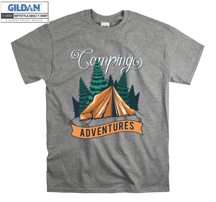Camping Adventures Tent Figure T-shirt