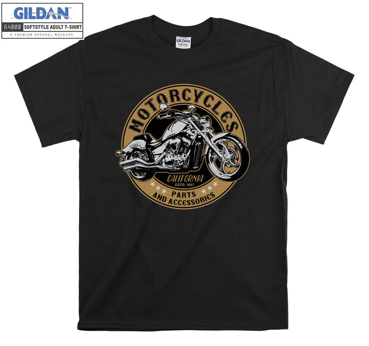 Motorcycles parts and accessories logo T-shirt