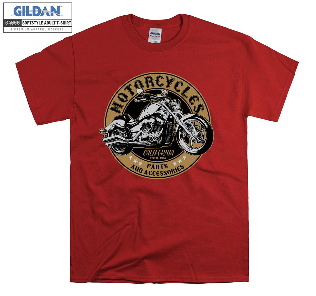 Motorcycles parts and accessories logo T-shirt