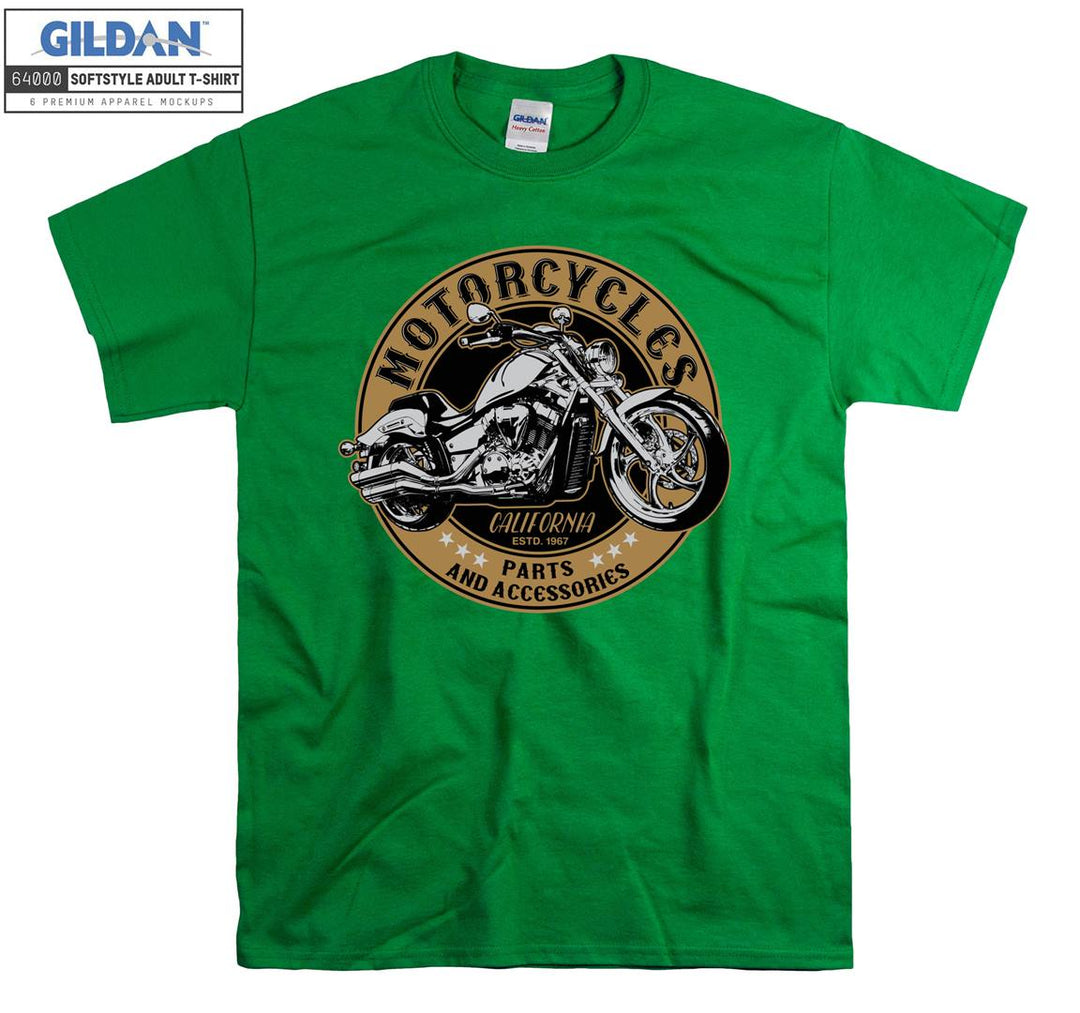 Motorcycles parts and accessories logo T-shirt