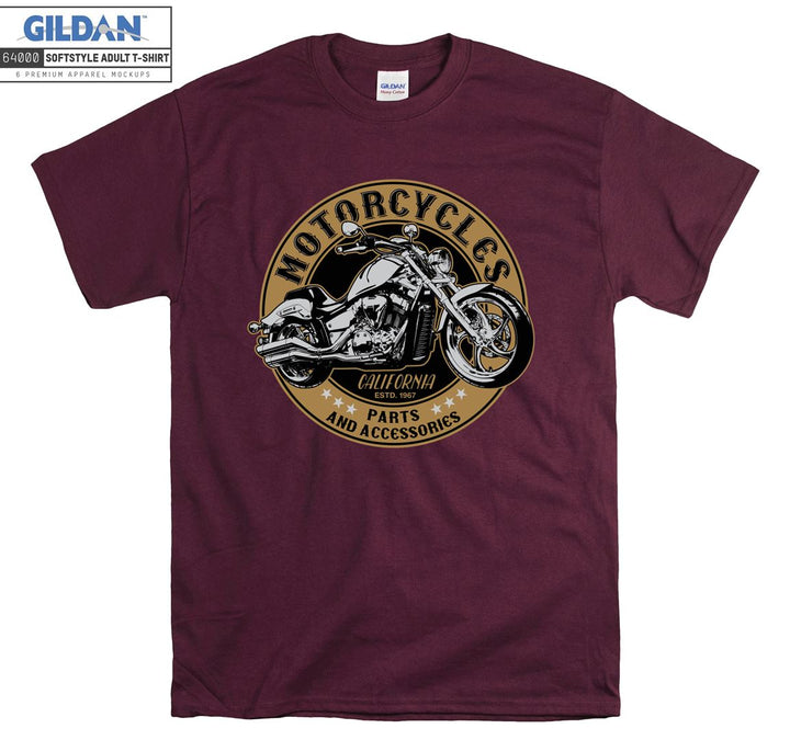 Motorcycles parts and accessories logo T-shirt