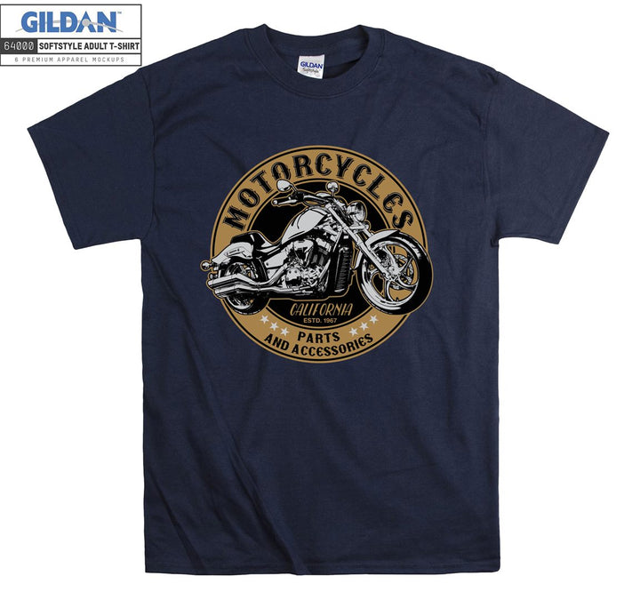 Motorcycles parts and accessories logo T-shirt