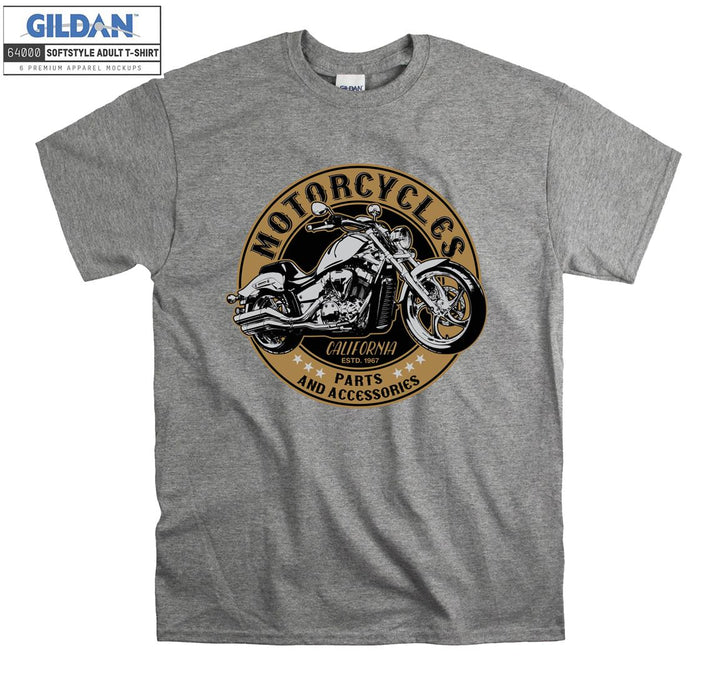 Motorcycles parts and accessories logo T-shirt