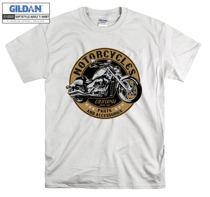 Motorcycles parts and accessories logo T-shirt