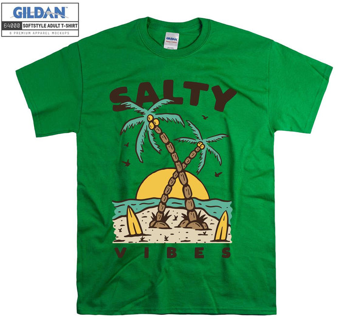 Salty vibes holiday island figure T-shirt