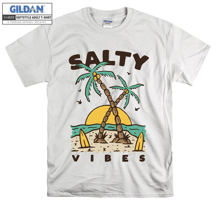 Salty vibes holiday island figure T-shirt