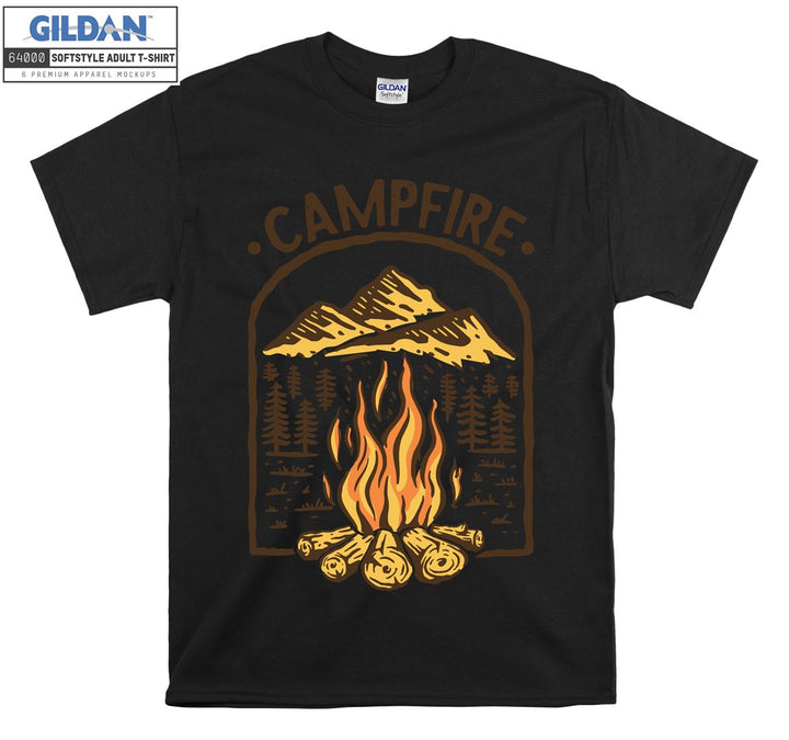 Camping Figure Campfire T-shirt