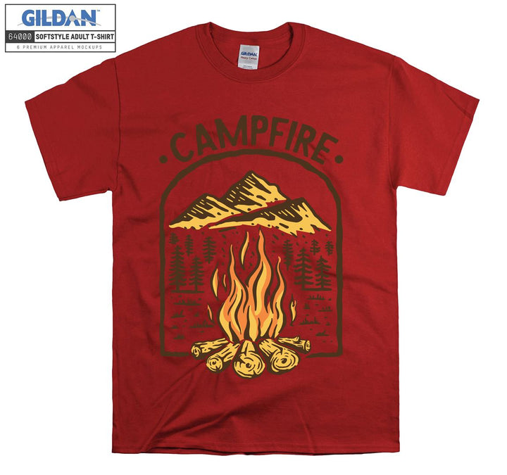 Camping Figure Campfire T-shirt