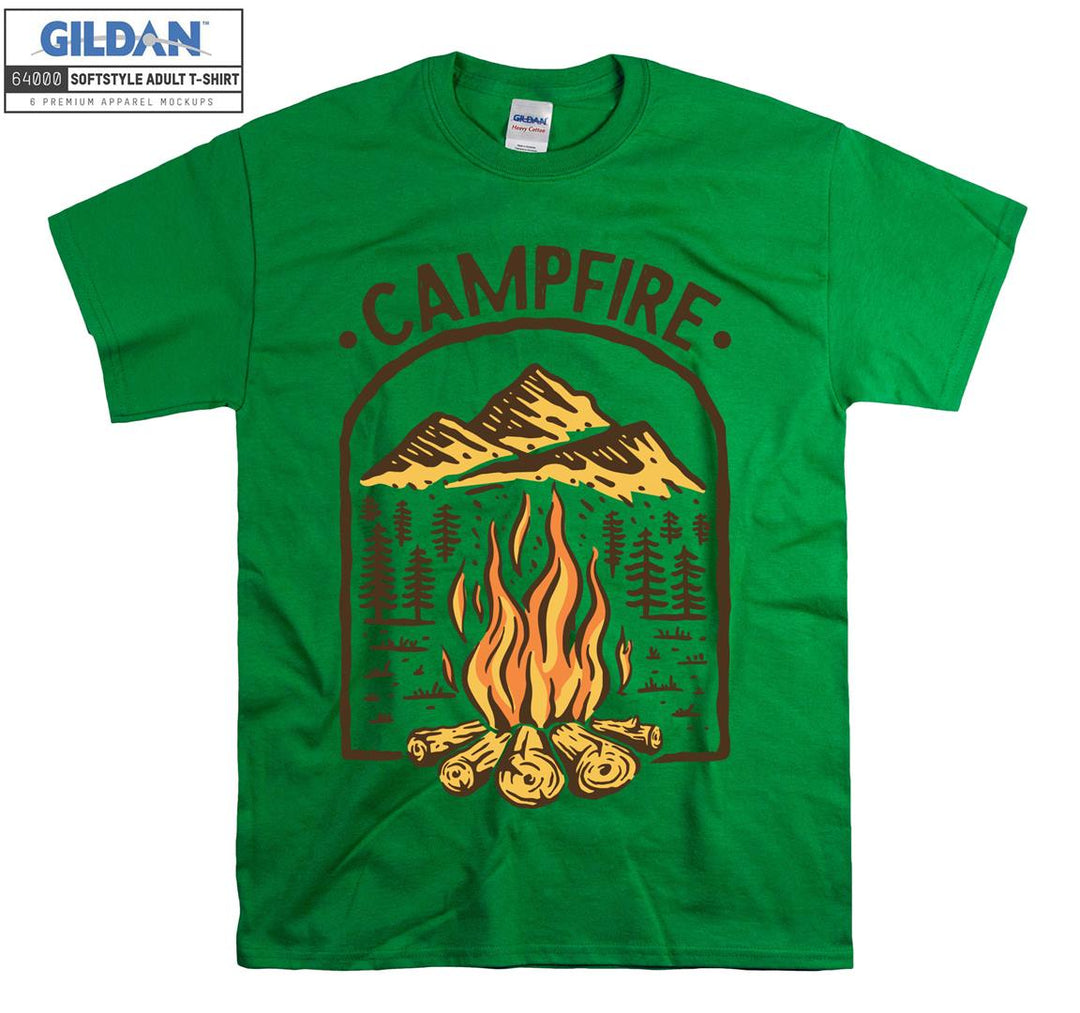 Camping Figure Campfire T-shirt