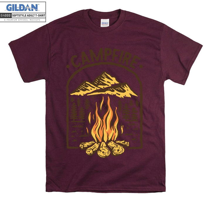 Camping Figure Campfire T-shirt