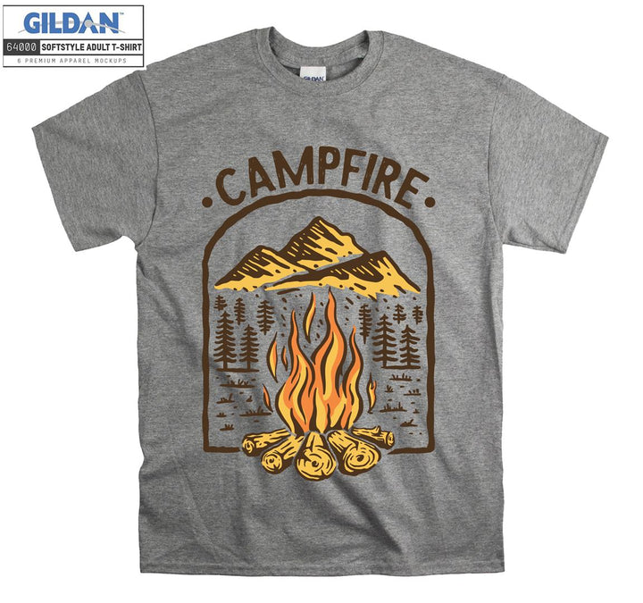 Camping Figure Campfire T-shirt