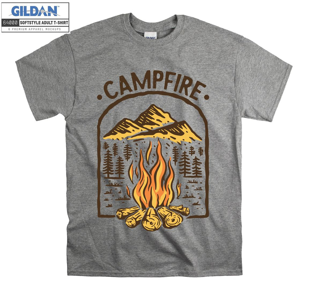 Camping Figure Campfire T-shirt
