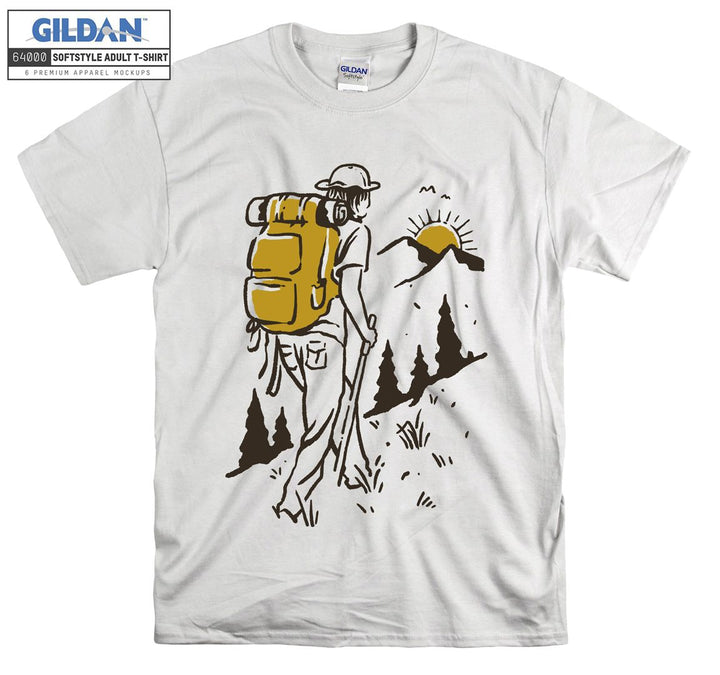 Alone Camping Man Hiking T-shirt